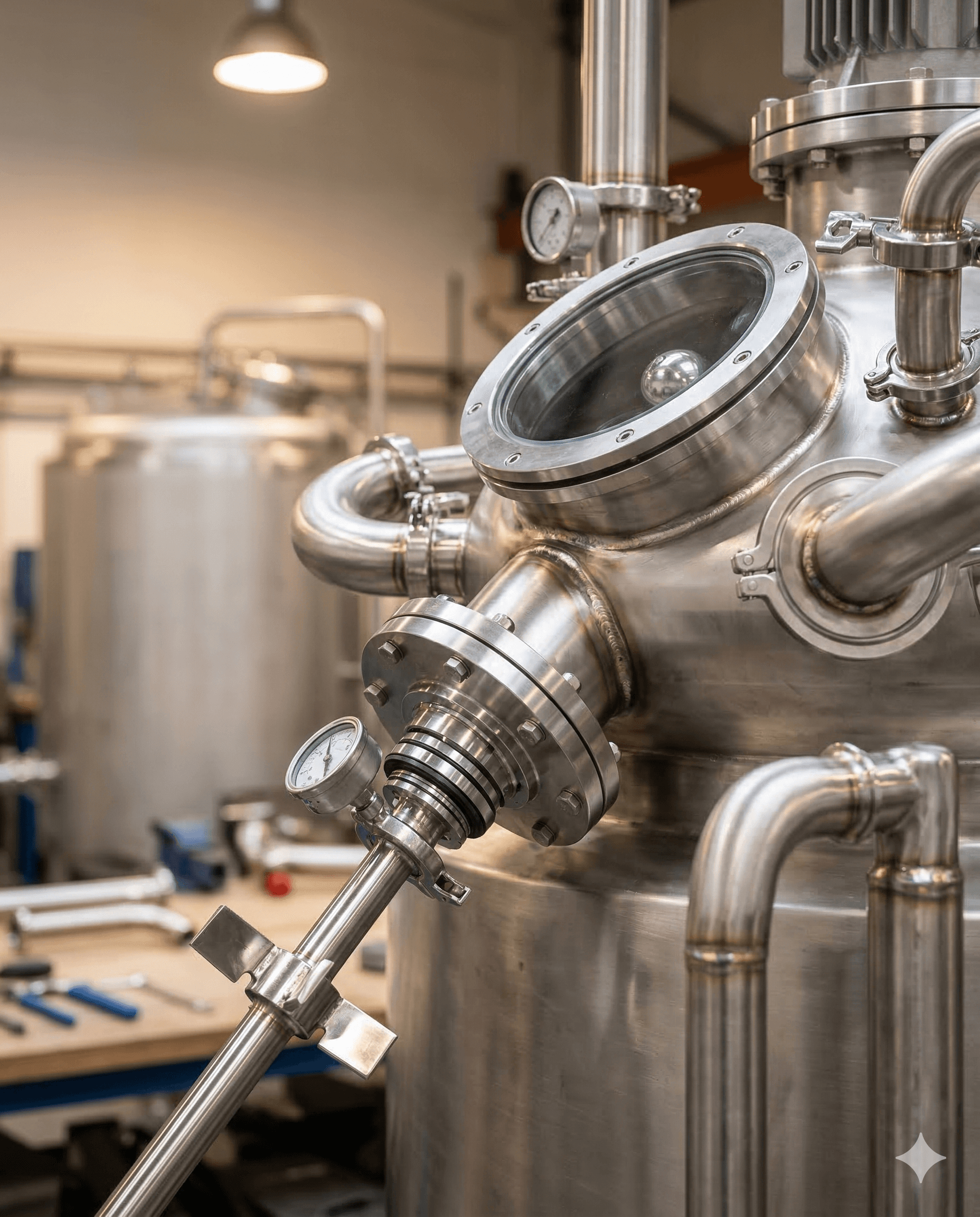 BEOINOX custom stainless steel fermentation tanks and process vessels — UK agent Hunter Harris